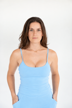Lavoréa Classic Bra Tank Top in Light Blue, organic cotton, photo 3 of 4