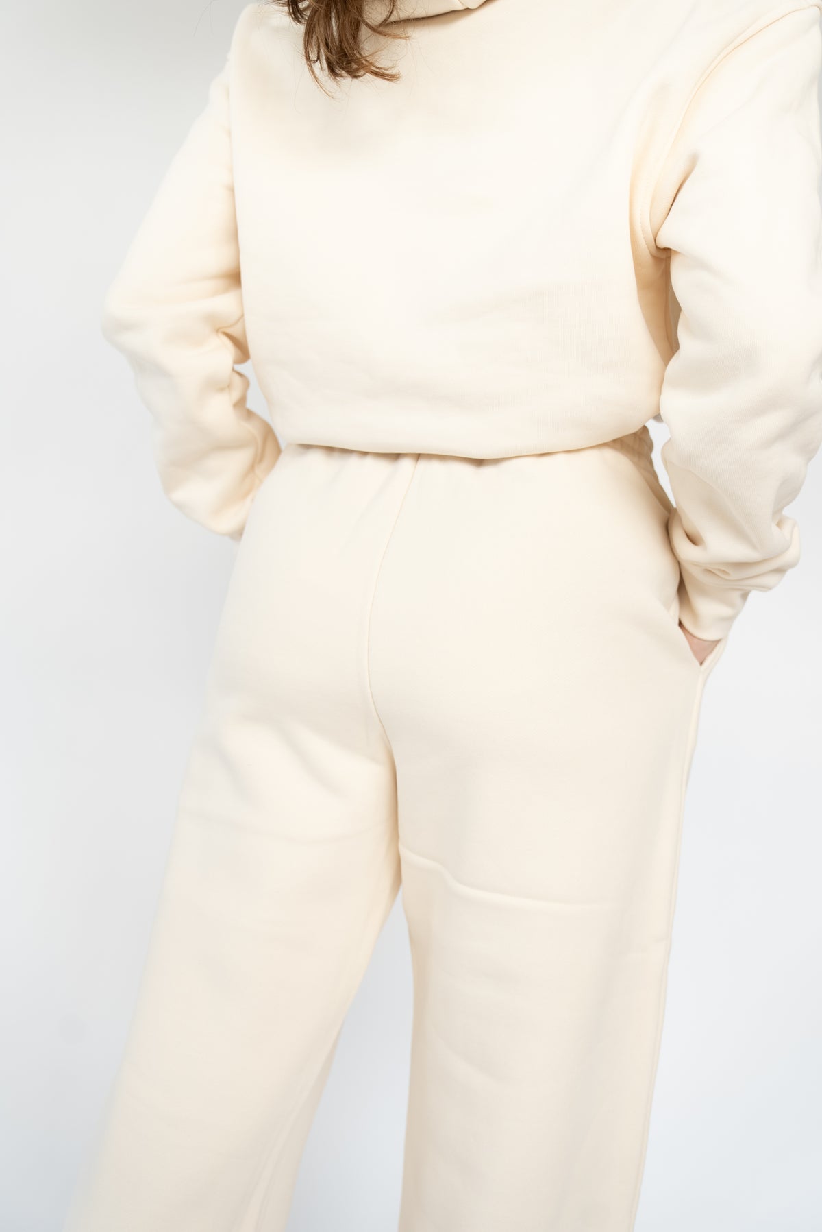 MoNa The Label oversized beige wide-leg pants in 100% organic cotton, view 6
