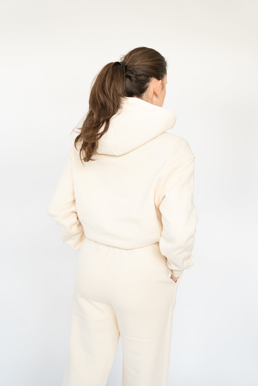 MoNa The Label oversized beige wide-leg pants in 100% organic cotton, view 7