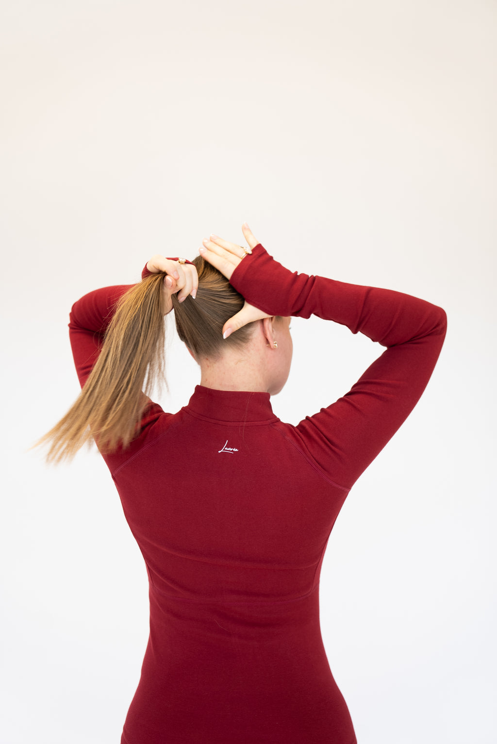 Lavoréa Training Jacket with Pockets in Burgundy, organic cotton, photo 4 of 5