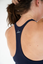 Lavoréa Everyday Sports Bra in Navy Blue, organic cotton, side view