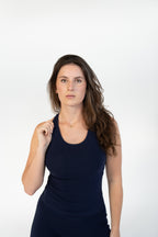 Lavoréa Classic Racerback Top in Navy Blue, organic cotton, photo 5 of 6