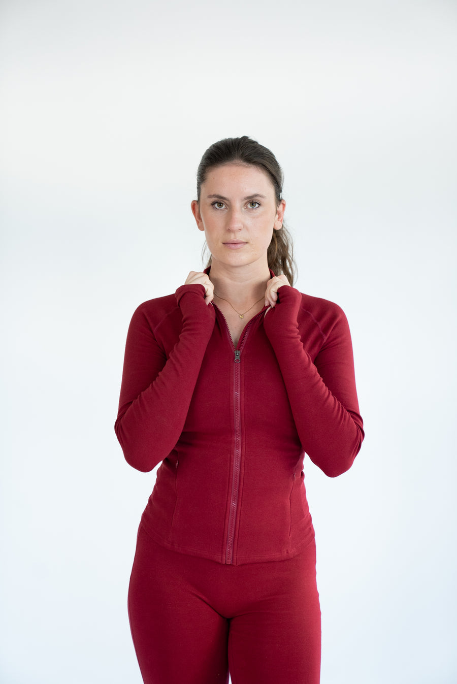 Lavoréa Training Jacket with Pockets in organic cotton, front view
