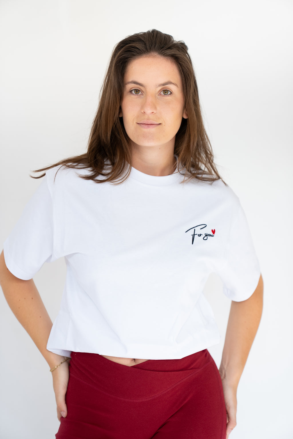 MoNa The Label slightly oversized white T-shirt in heavyweight organic cotton, view 5