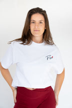 MoNa The Label slightly oversized white T-shirt in heavyweight organic cotton, view 5