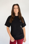 MoNa The Label slightly oversized black T-shirt in heavyweight organic cotton