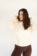 MoNa The Label oversized beige hoodie in heavyweight organic cotton