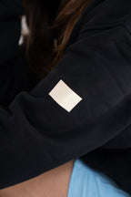 MoNa The Label oversized black hoodie in heavyweight organic cotton, view 7