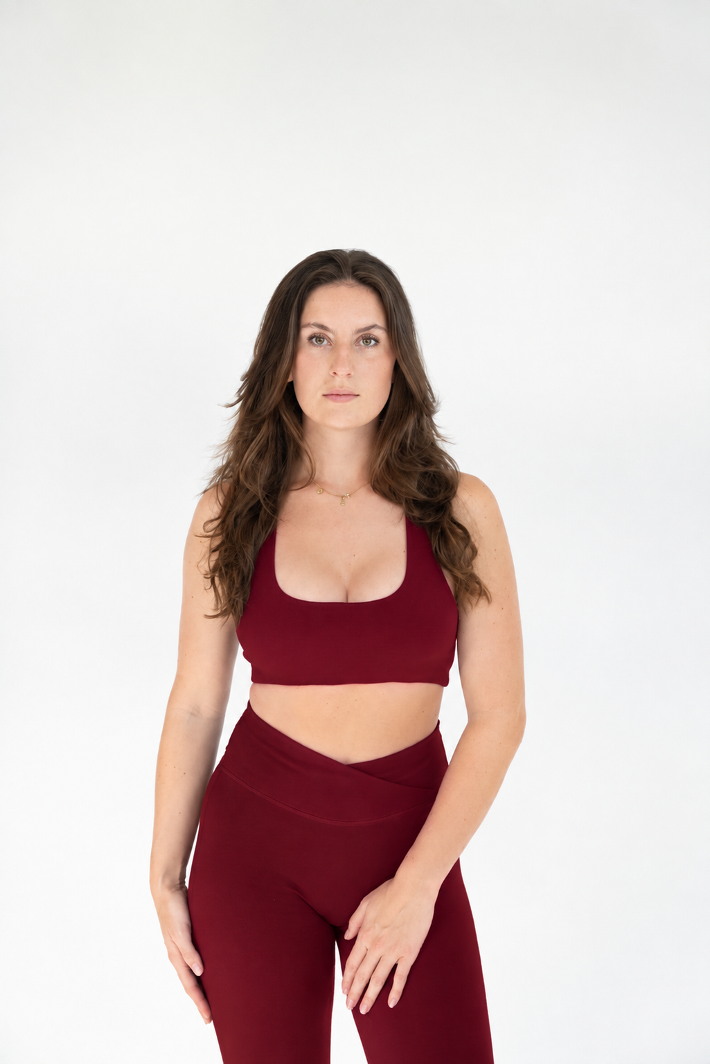 Lavoréa Everyday Sports Bra in Burgundy, organic cotton, photo 2 of 2